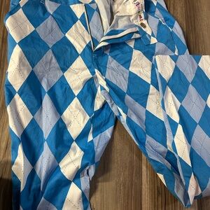 Royal & Awesome Golf Blue & White Argyle Pants